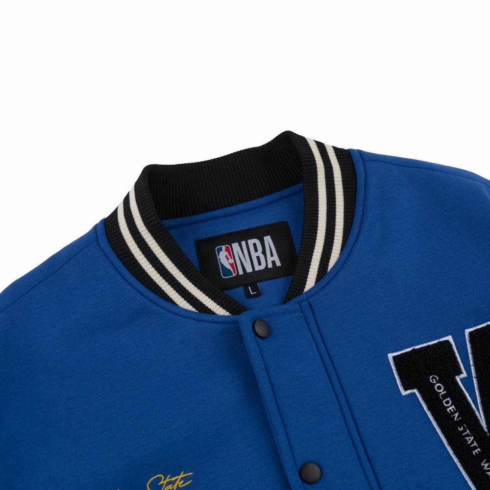 NBA 外套 美式 藍 棒球外套 勇士隊 3355140782