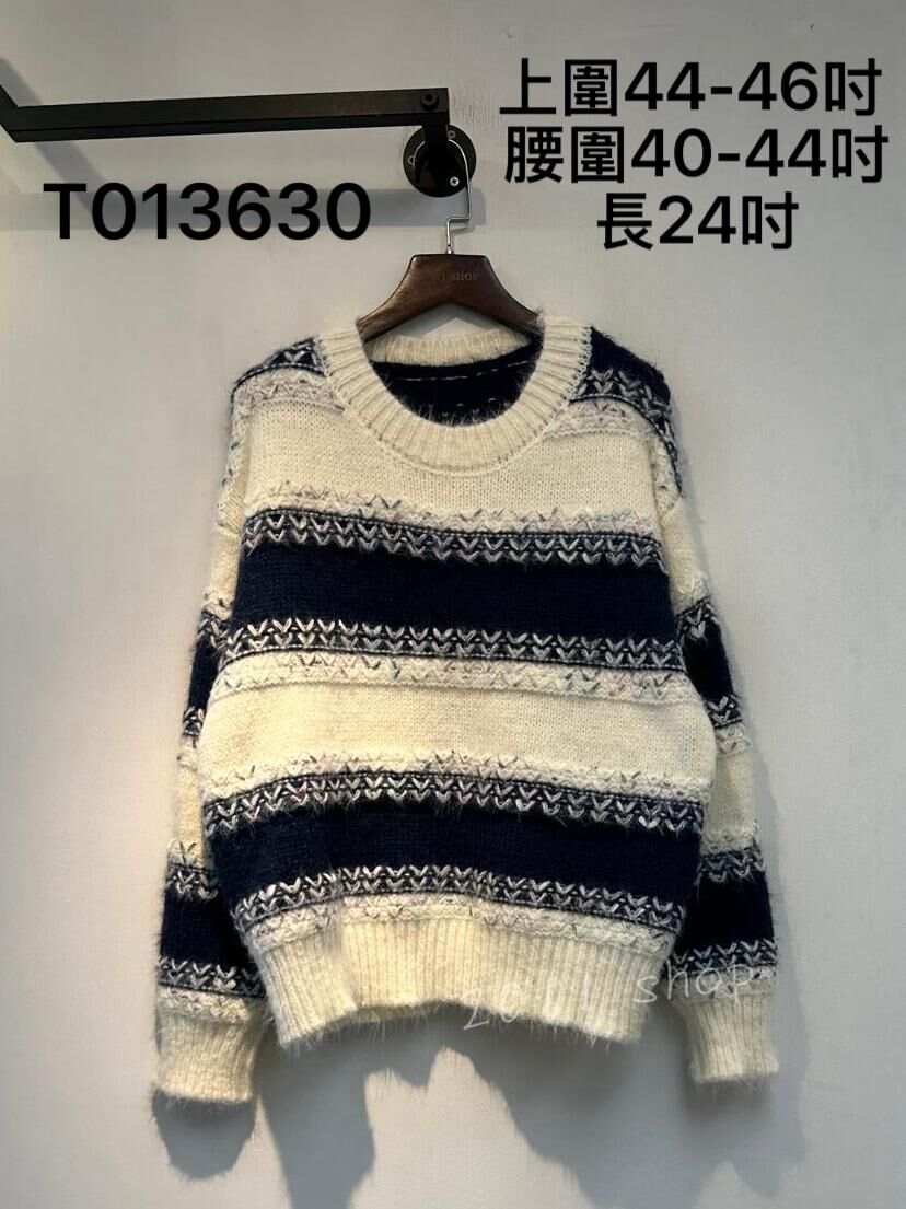 *不設優惠* 百搭拼色橫間冷衫  上圍44-46吋  腰圍40-44吋 長24吋  T013630