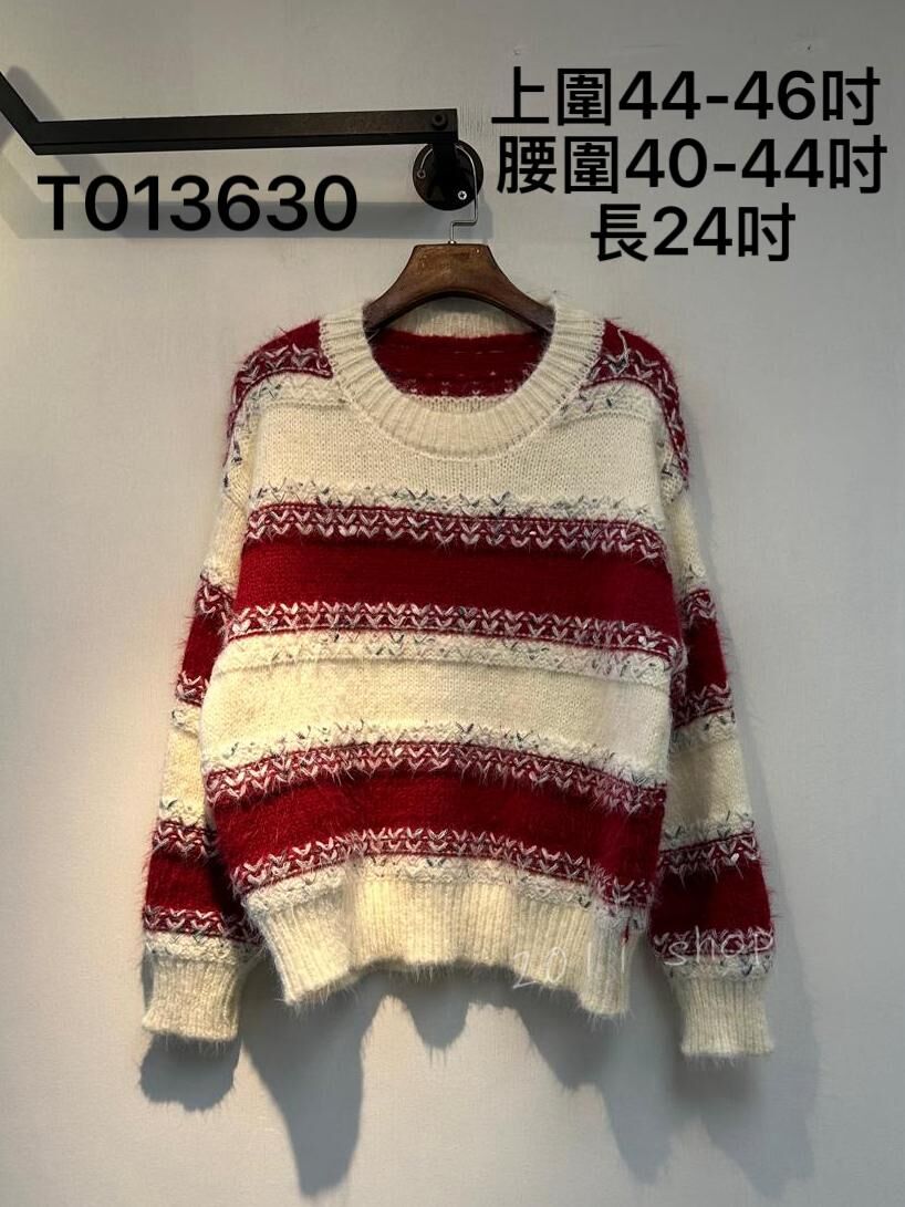 *不設優惠* 百搭拼色橫間冷衫  上圍44-46吋  腰圍40-44吋 長24吋  T013630