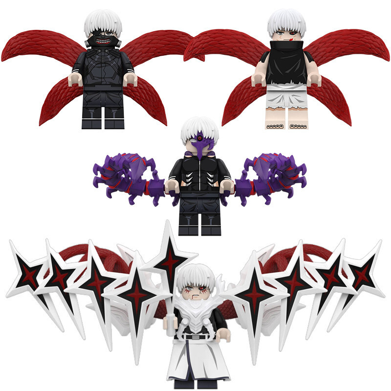 Tokyo Ghoul Kaneki Ken Custom Minifigures Minifigs Set fit Lego AC0004-AC0007
