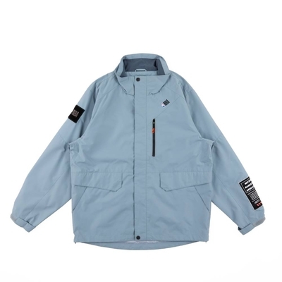 NBA 外套 立領 布章 灰 風衣外套 3355142112