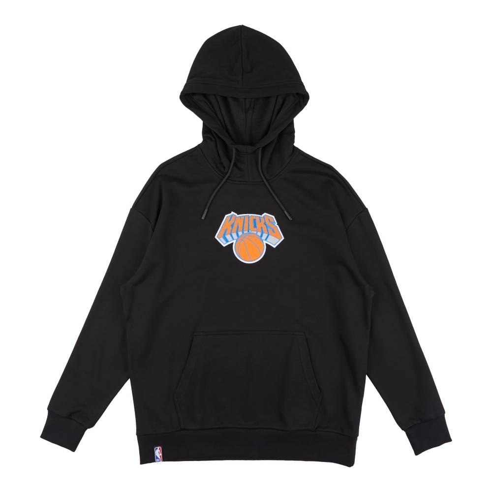 NBA 帽T 落肩 隊徽刺繡 黑 連帽T恤 尼克隊 3355149220