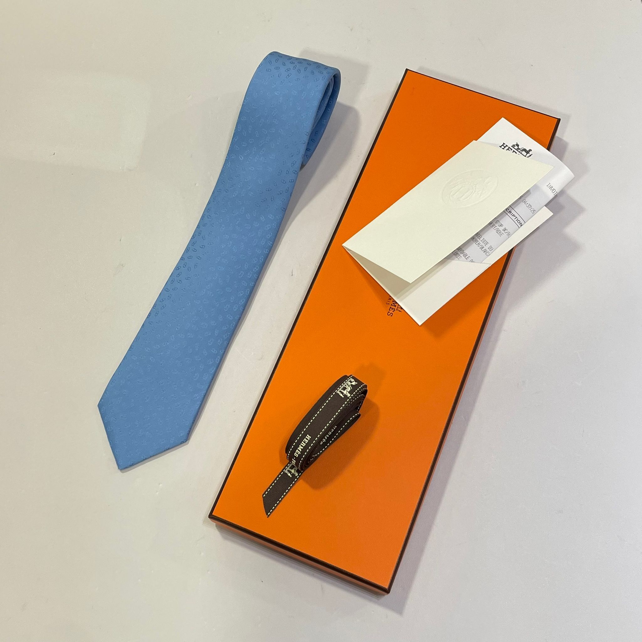 全新HERMES領呔 7CM BLEU LAC 真絲 TIE H036386T 04 #BRAND NEW#香榭站正品