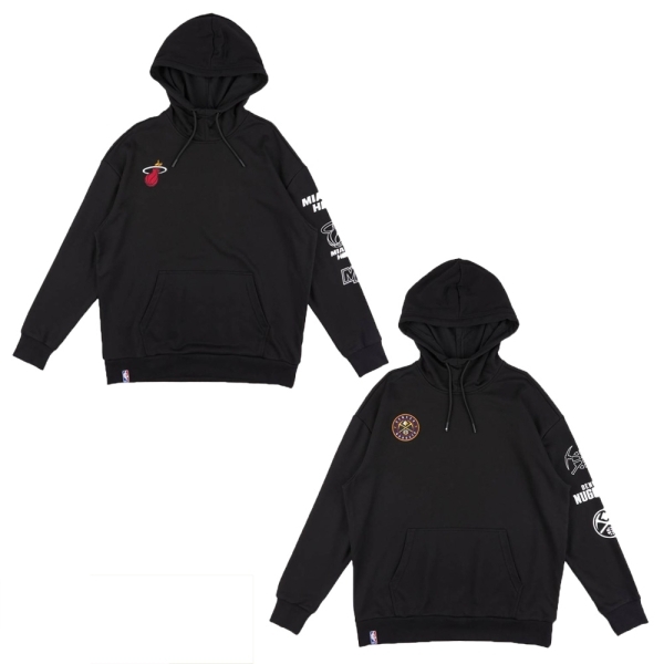 NBA 帽T 刺繡 黑 連帽T恤 熱火隊 金塊隊 3355149620 3355149720