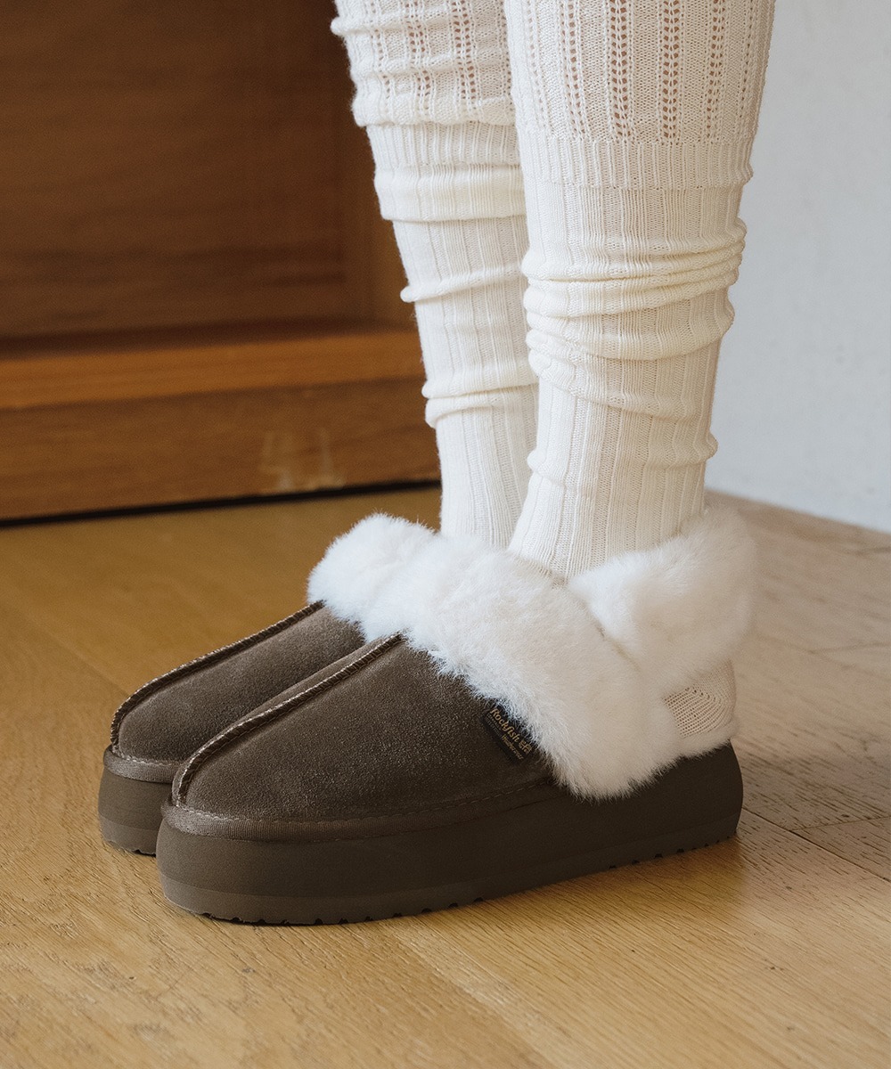 Rockfish Weatherwear CLOUDY FLATFORM FUR SLINGBACKS