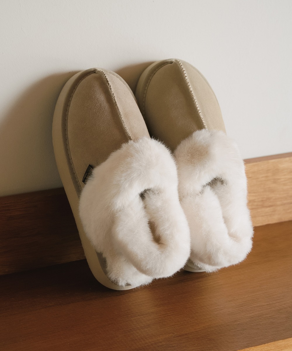 Rockfish Weatherwear CLOUDY FLATFORM FUR SLINGBACKS