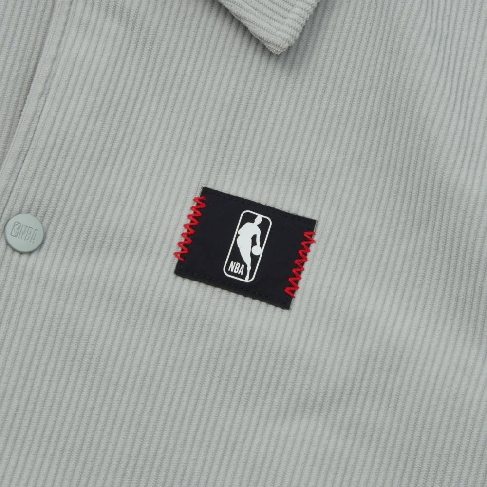 NBA 外套 灰 燈芯絨 教練外套 3455140511