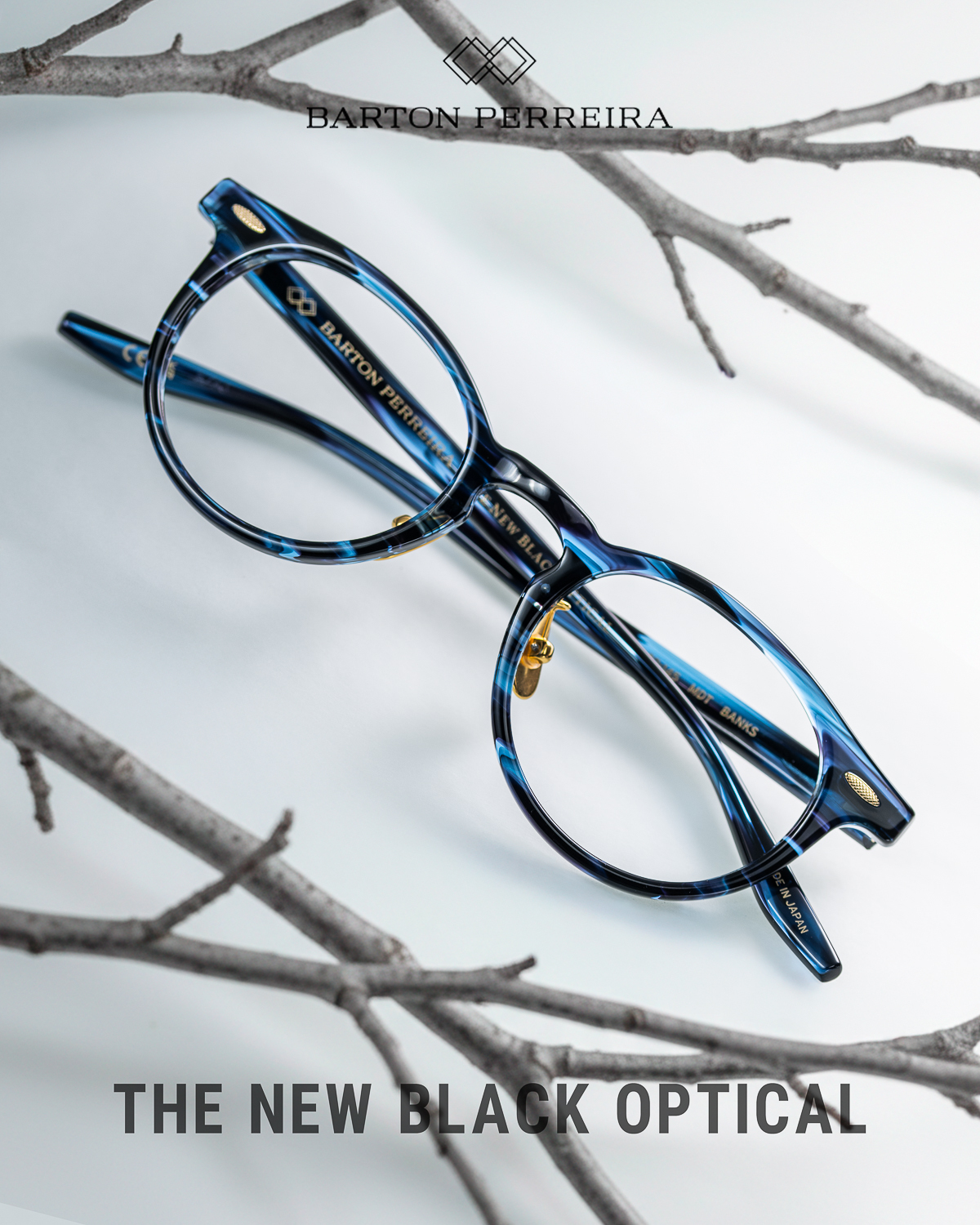 【魏浚笙 Jeffrey Ngai Feat. The New Black Optical 】 【Barton Perreira X The New Black Optical 特別聯乘型號 Banks+ 登場！】 Blue Demi