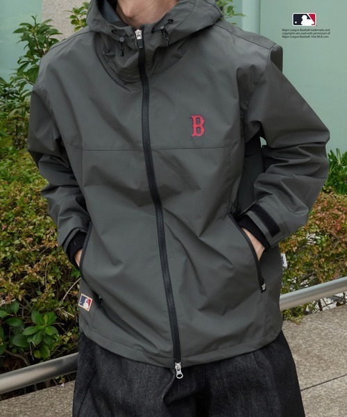 【預購】PERUSHU × MLB 小標連帽風衣外套 3色 98815751