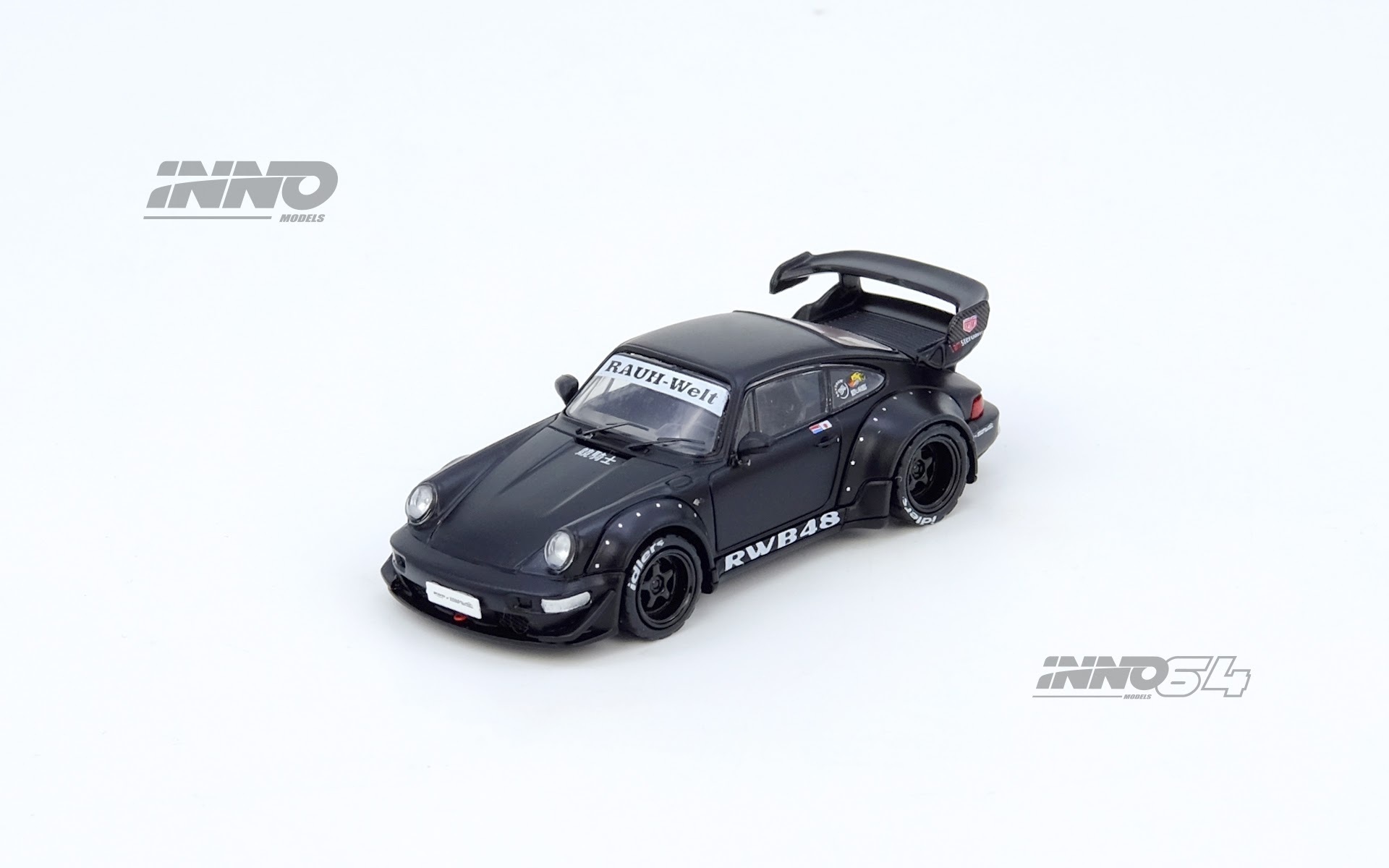 PO-$161 * INNO MODEL * 1:64 RWB 964 Black Matt