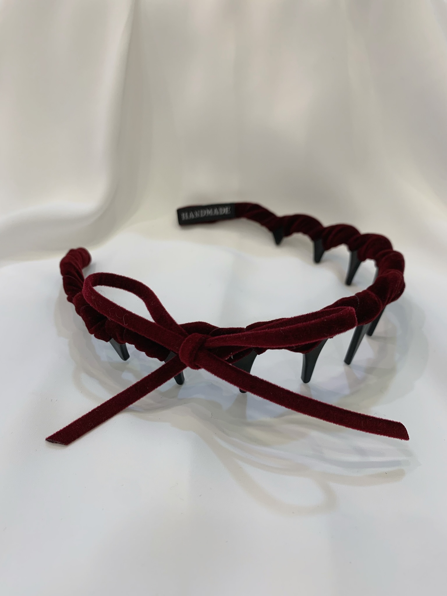 愛麗絲夢遊!絨面蝴蝶結髮箍