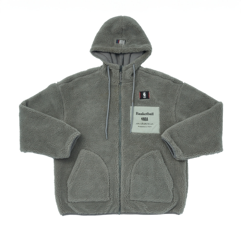 NBA 外套 雙面穿 灰 羊羔絨外套 3455140611