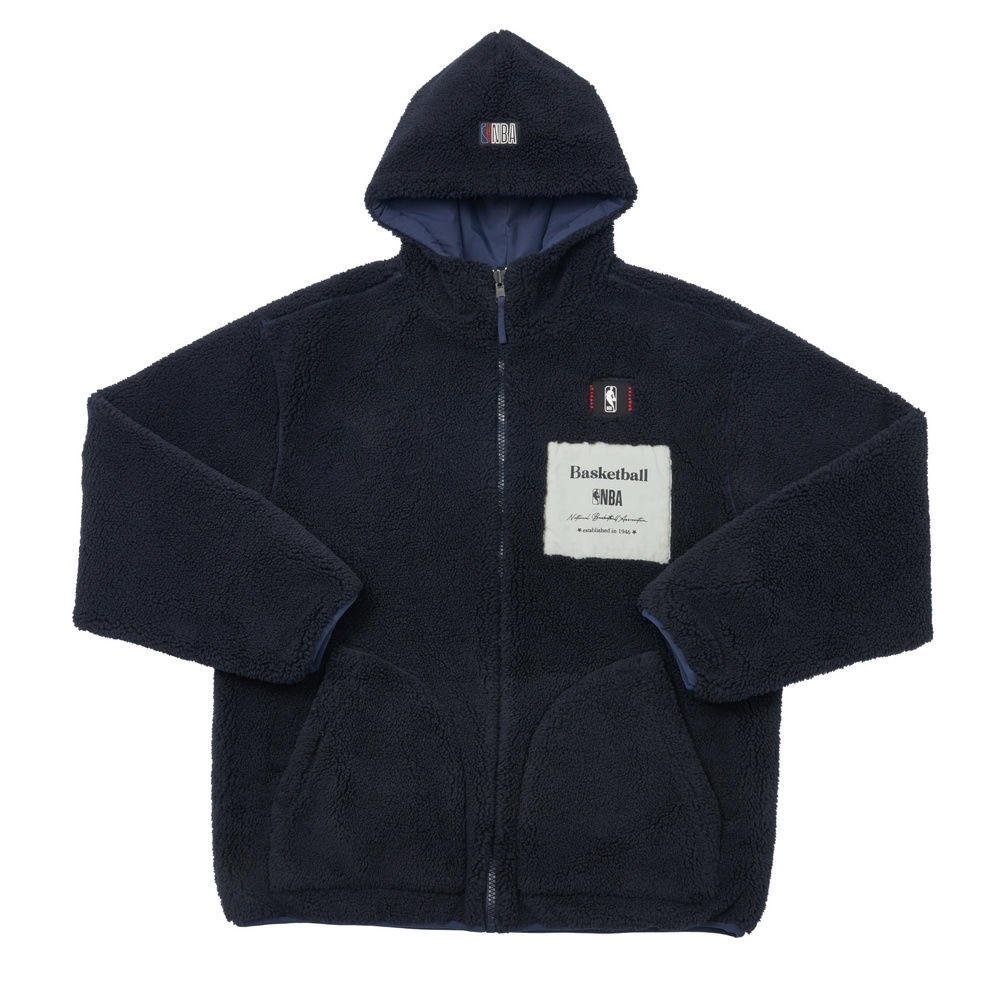 NBA 外套 雙面穿 深藍 羊羔絨外套 3455140680