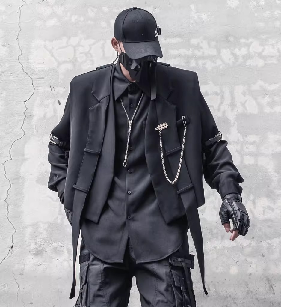 𝙏𝙀𝘾𝙃𝙒𝙀𝘼𝙍 暗黑西裝機能背帶夾克
