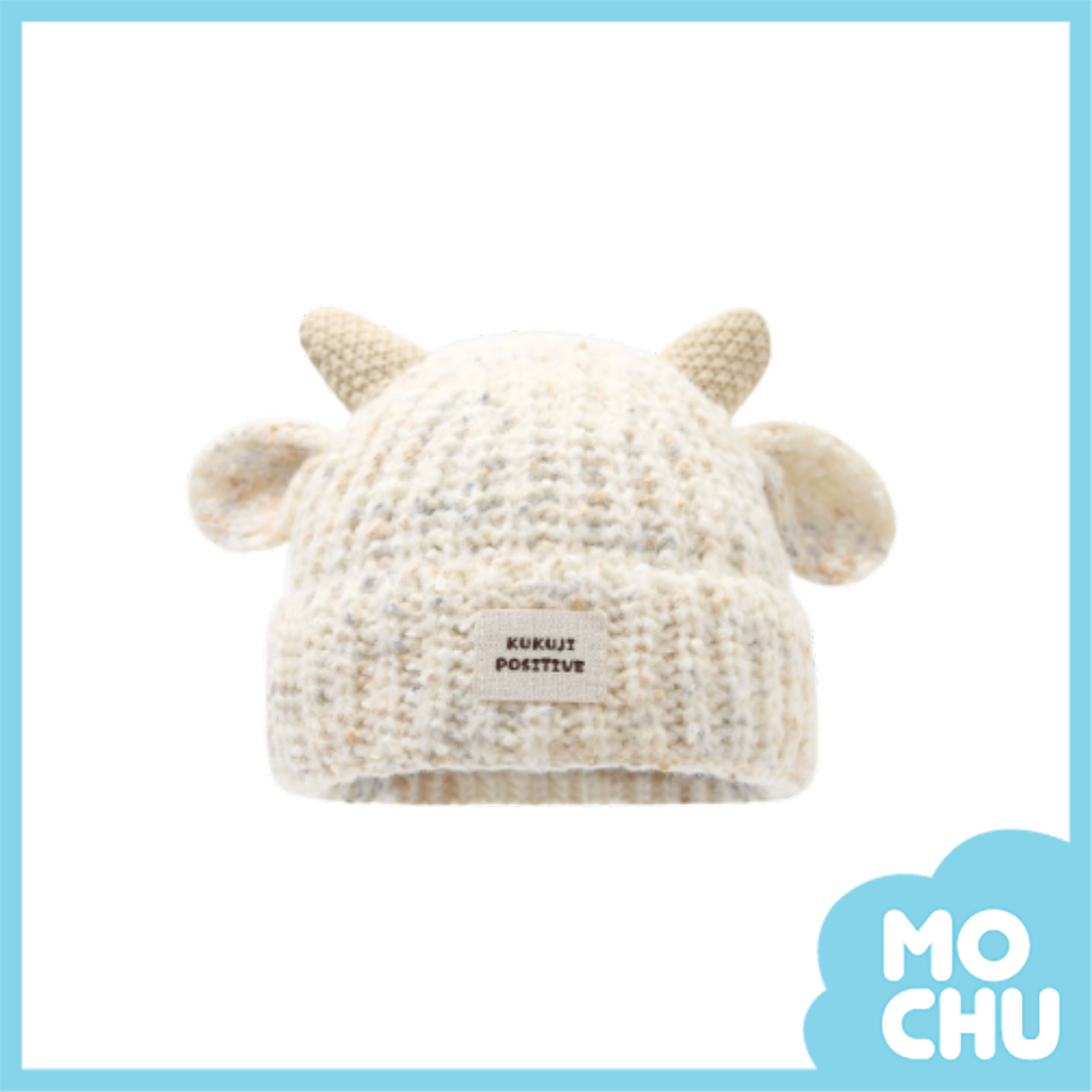 牛角雙層加厚毛線帽(五色)