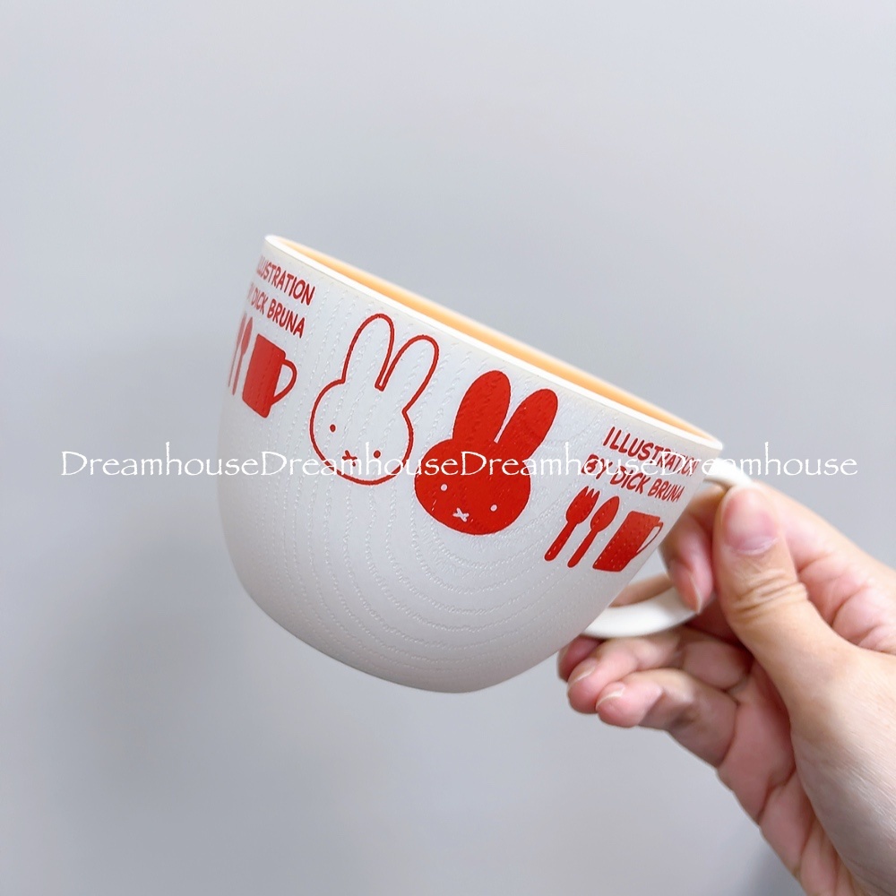 日本製 DickBruna miffy 米飛兔 米菲兔 可微波 輕量 兒童碗 湯碗 餐具 兒童餐具 碗 把手湯碗