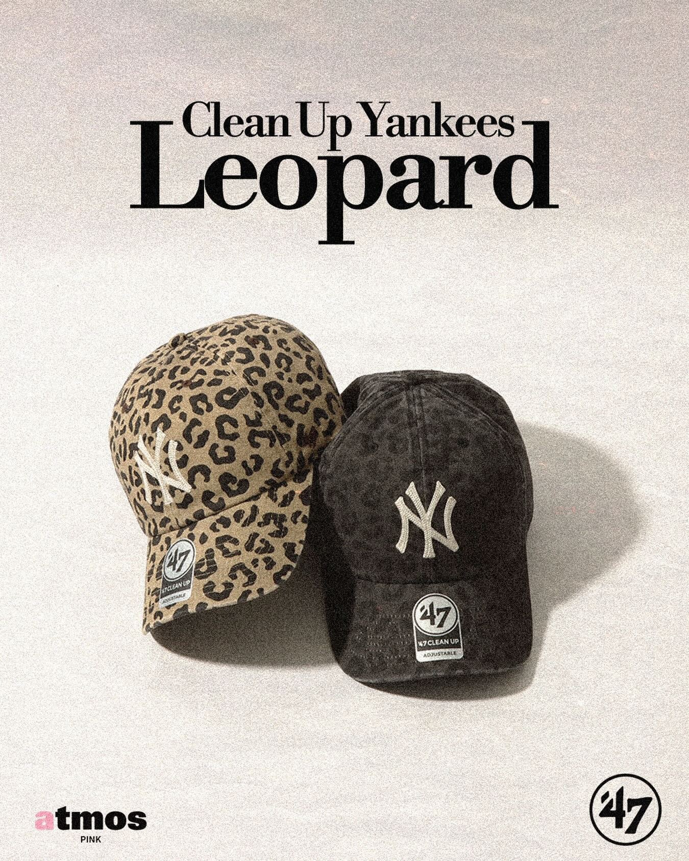 預購┃日本 47 x ATMOS PINK CLEAN UP YANKEES LEOPARD MULTI 豹紋 洋基 老帽 棒球帽