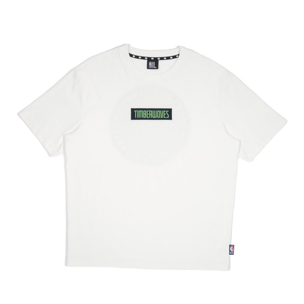NBA 短T BOX刺繡 白 短袖上衣 灰狼隊 3525104100