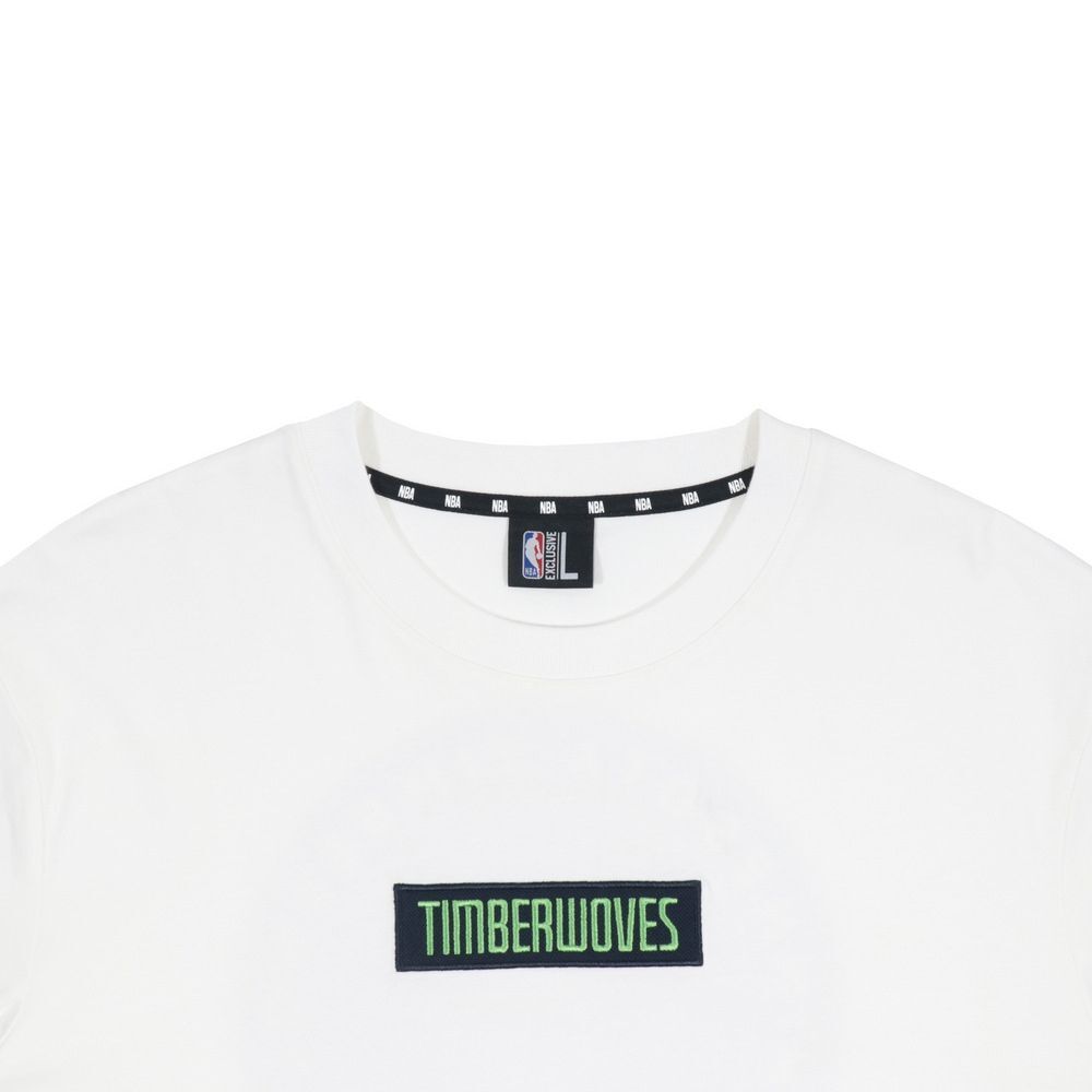 NBA 短T BOX刺繡 白 短袖上衣 灰狼隊 3525104100