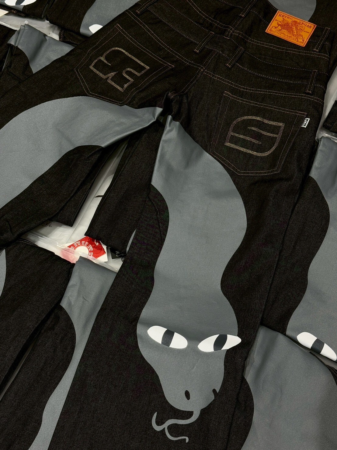 RTVG x SLIME LOVE 限量聯名 雙褲頭 皮帶頭 灰蛇原色牛王 原牛 牛仔褲