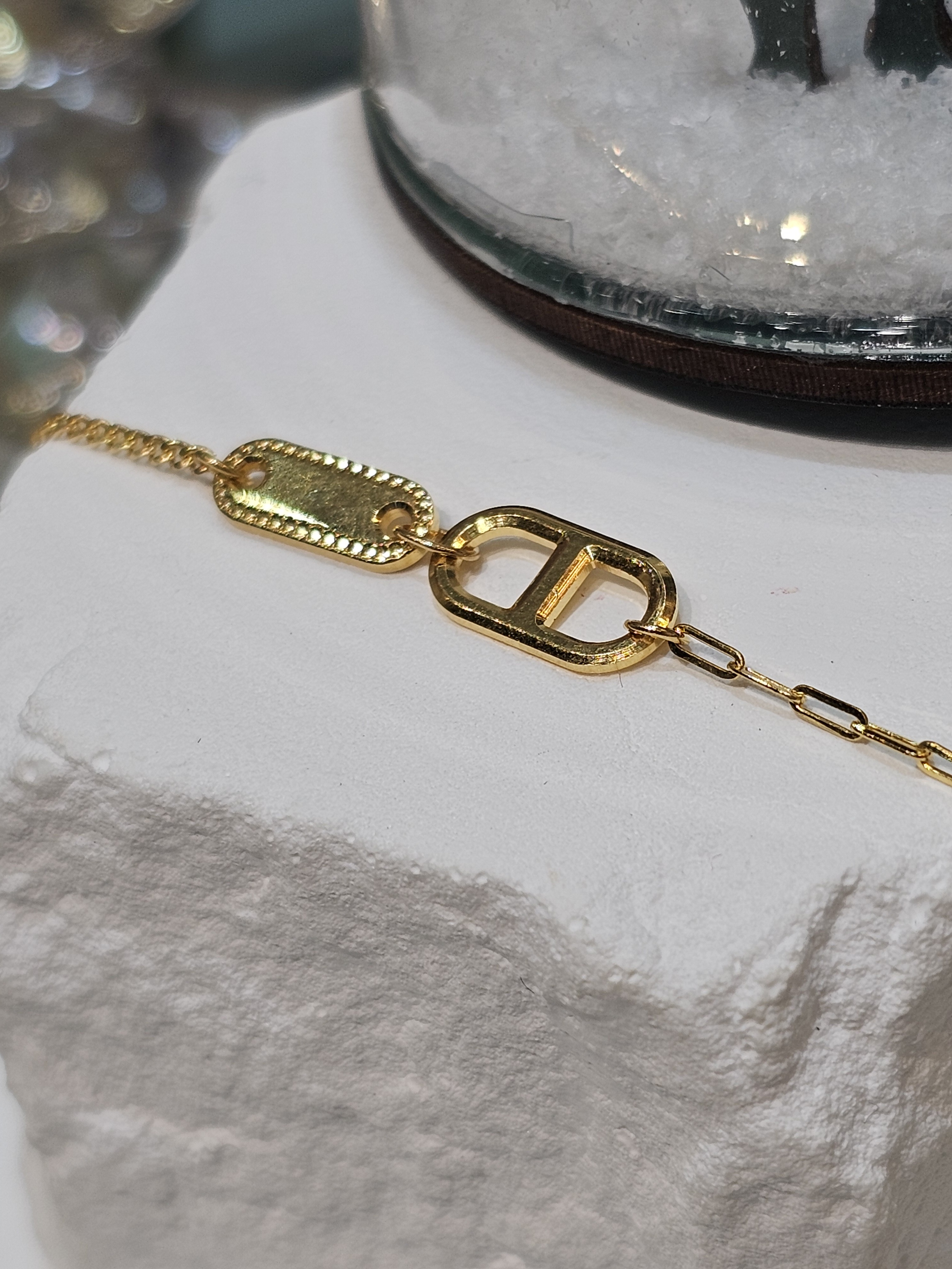 經典豬鼻鎖片項鍊