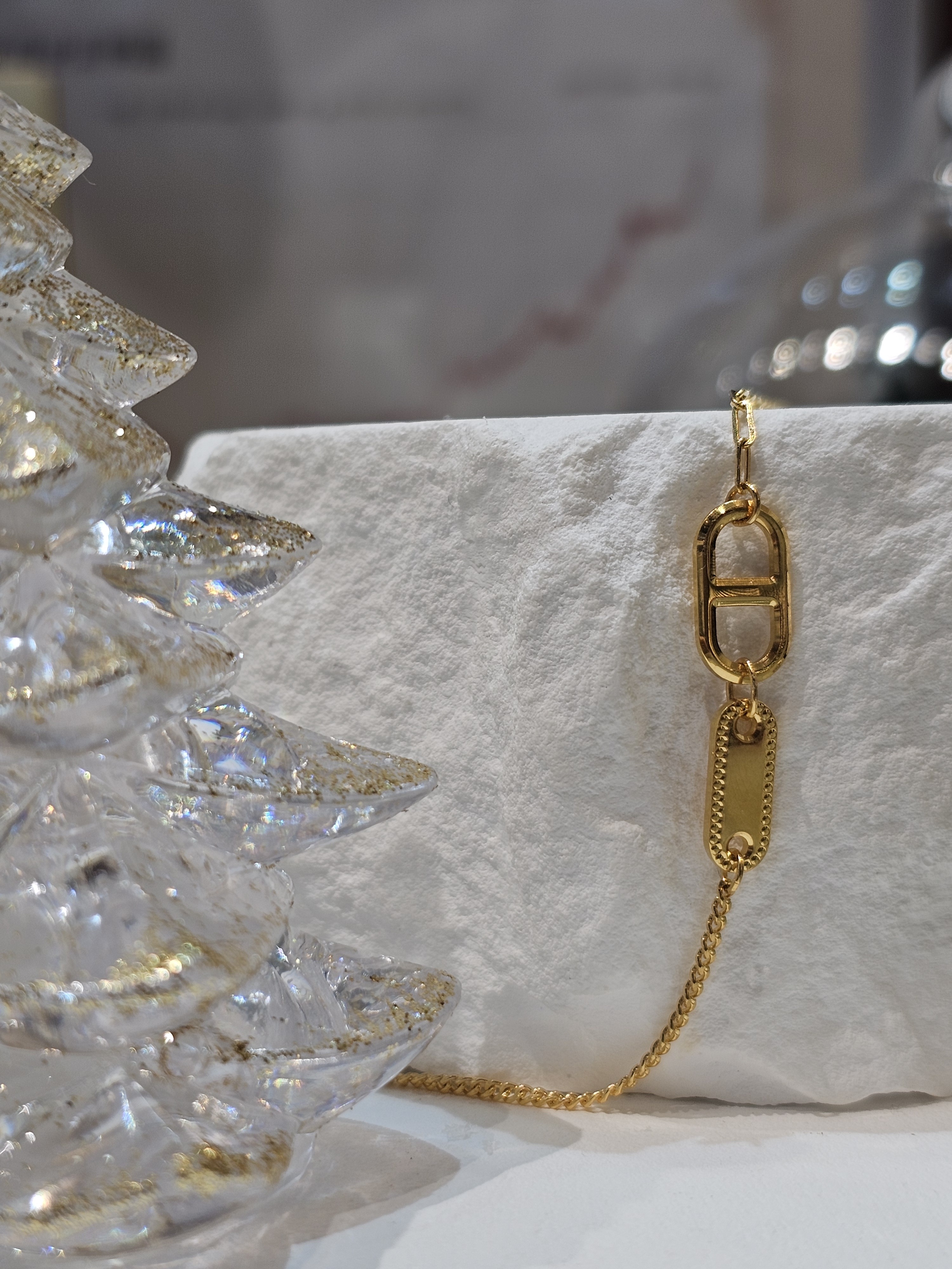 經典豬鼻鎖片項鍊