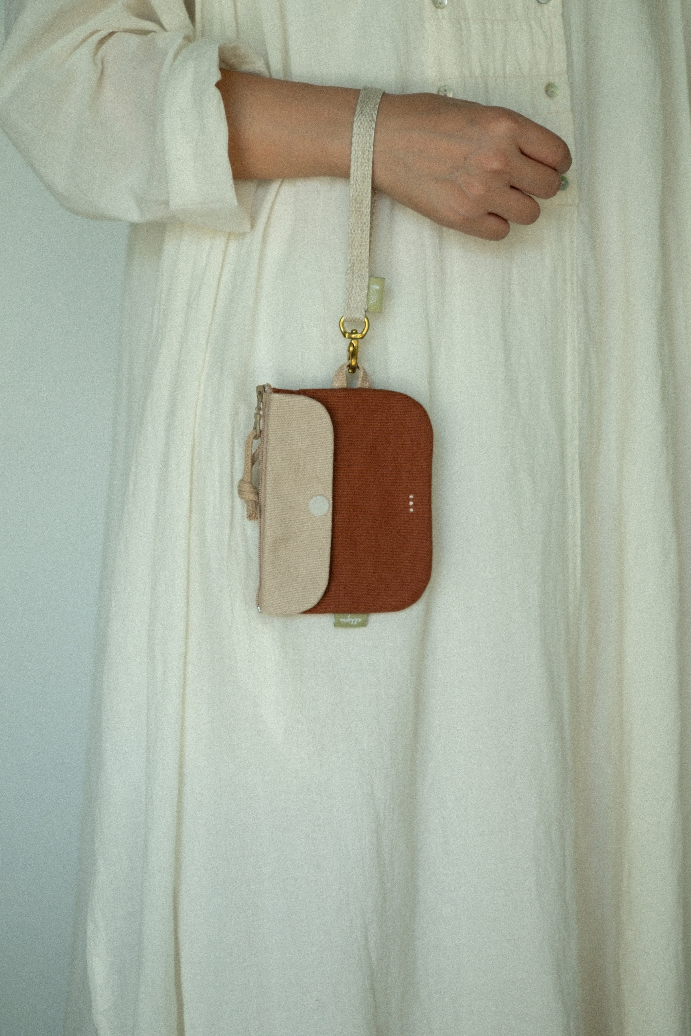 雙層零錢包 | 磚紅