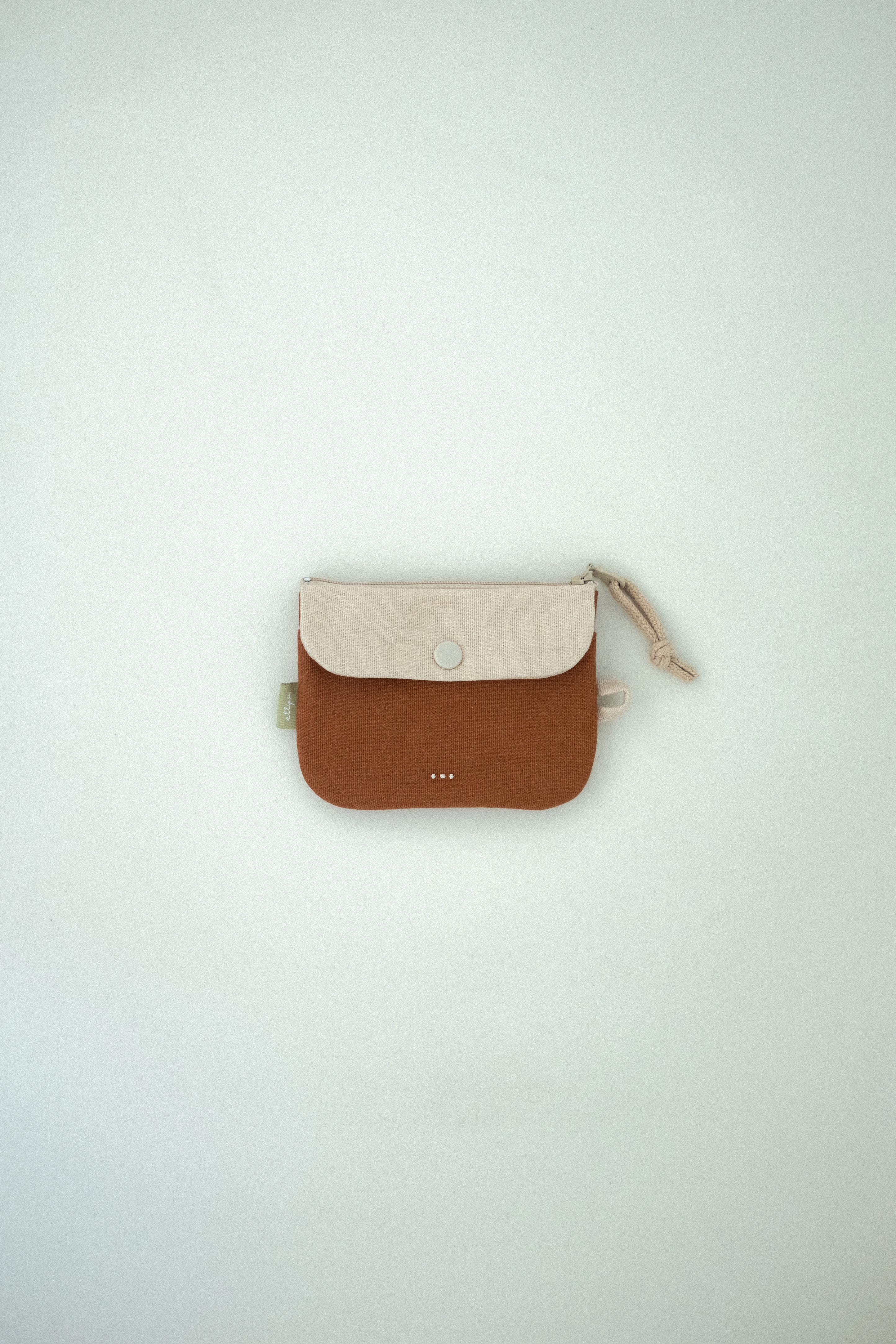 雙層零錢包 | 磚紅