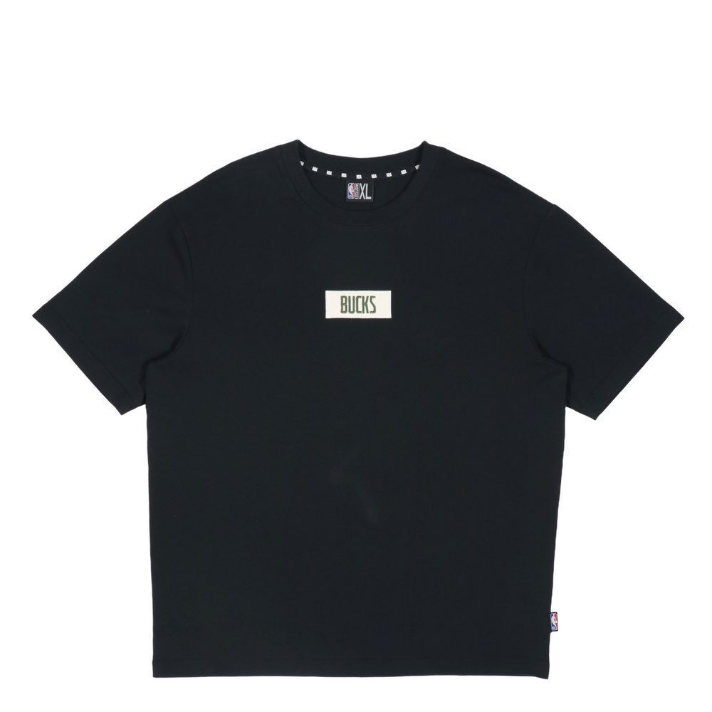 NBA 短T BOX刺繡 黑 短袖上衣 公鹿隊 3525104520