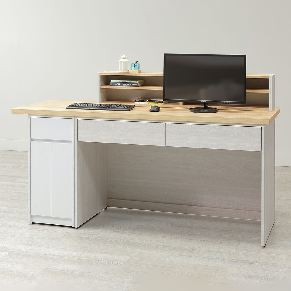 米瑞爾5.9尺多功能工作桌/櫃台桌/櫃檯桌/收銀桌/隔間矮櫃(兩色可選)