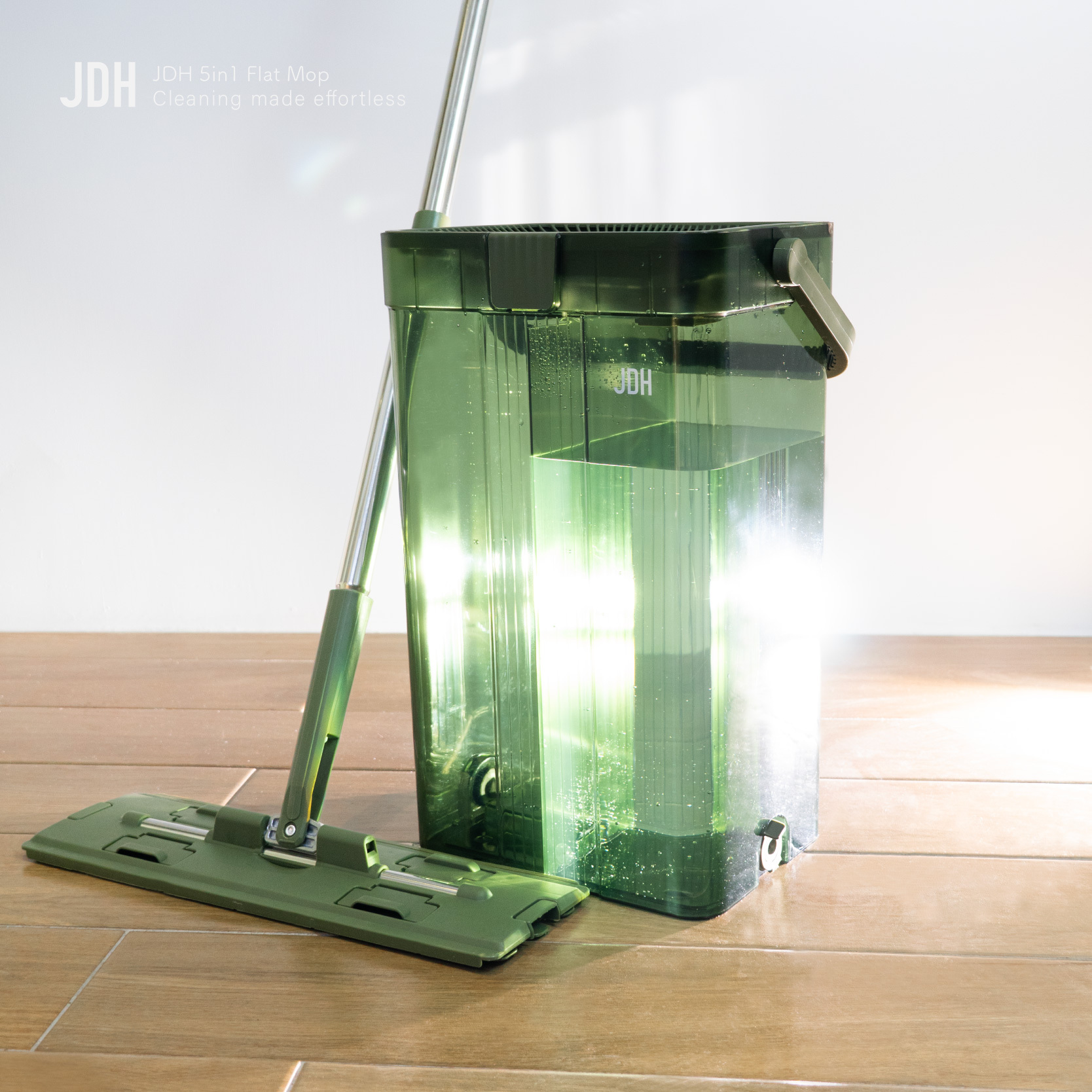 JDH潔的好－五合一極淨平板拖把組-松墨綠