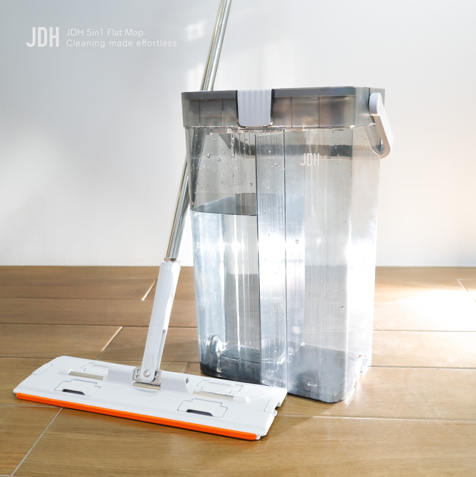 JDH潔的好－五合一極淨平板拖把組-石墨灰