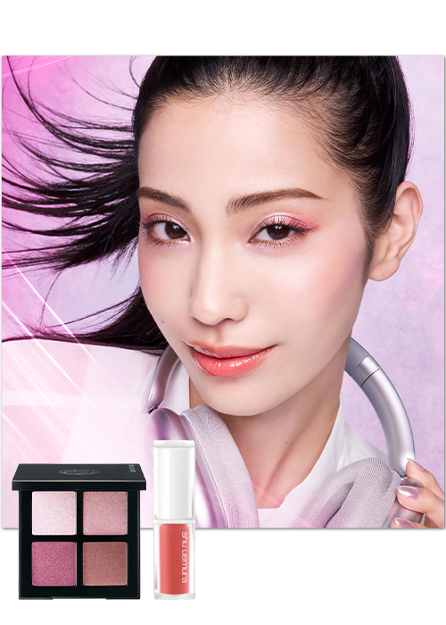 能量橘粉 清透活力：KG PK 343 + 流光粉棕