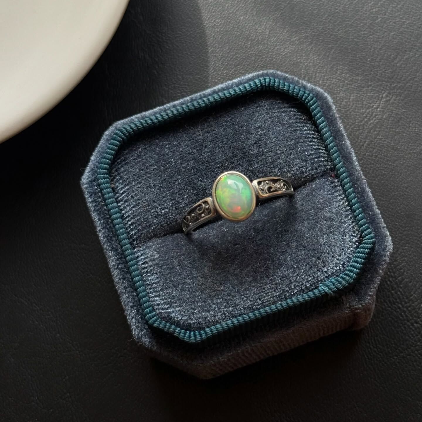 [原石] 衣索比亞蛋白石 925銀戒指