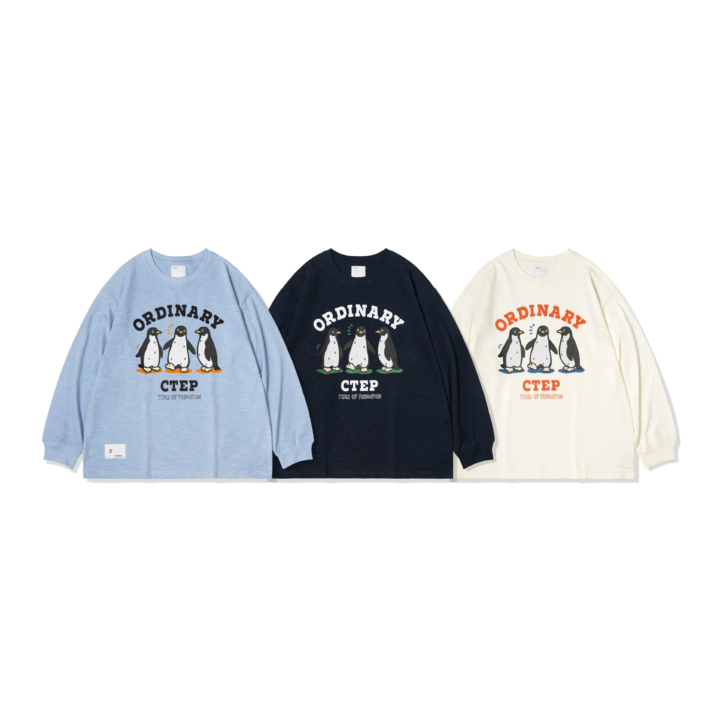 ORDINARY "PAPA" Crew LS Tee 企鵝夥伴竹節棉長Tee