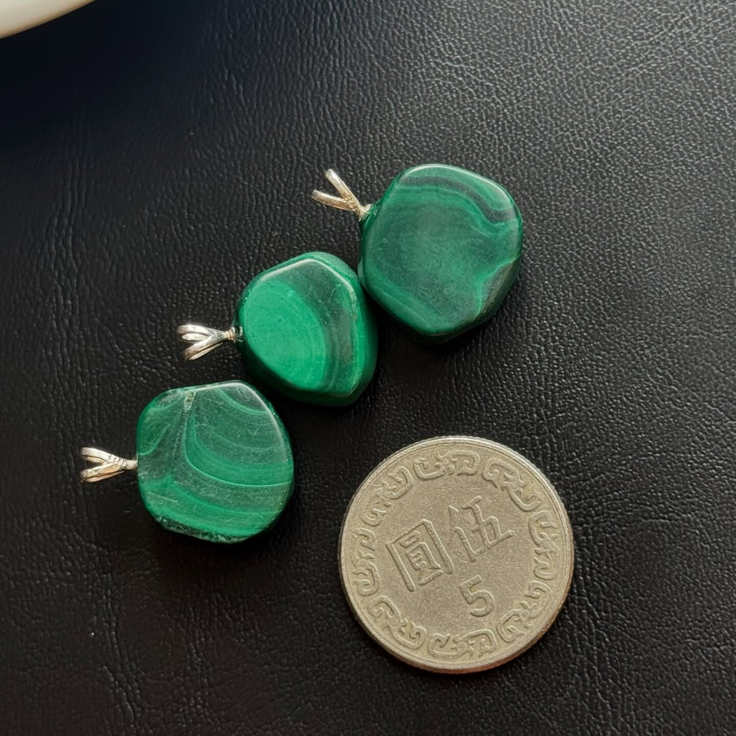 [原石] 孔雀石 貓掌 925銀項鏈吊墜