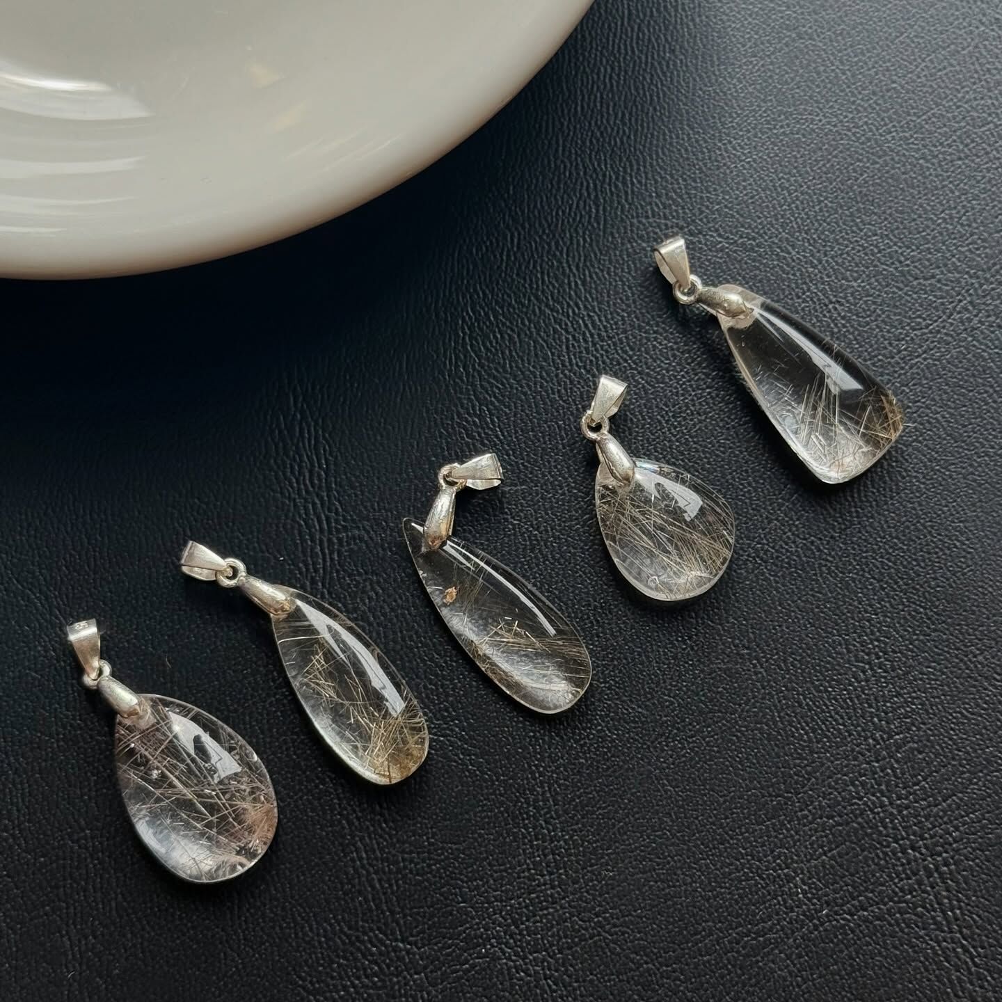 [原石] 銀鈦晶 925銀墜頭 項鍊吊墜