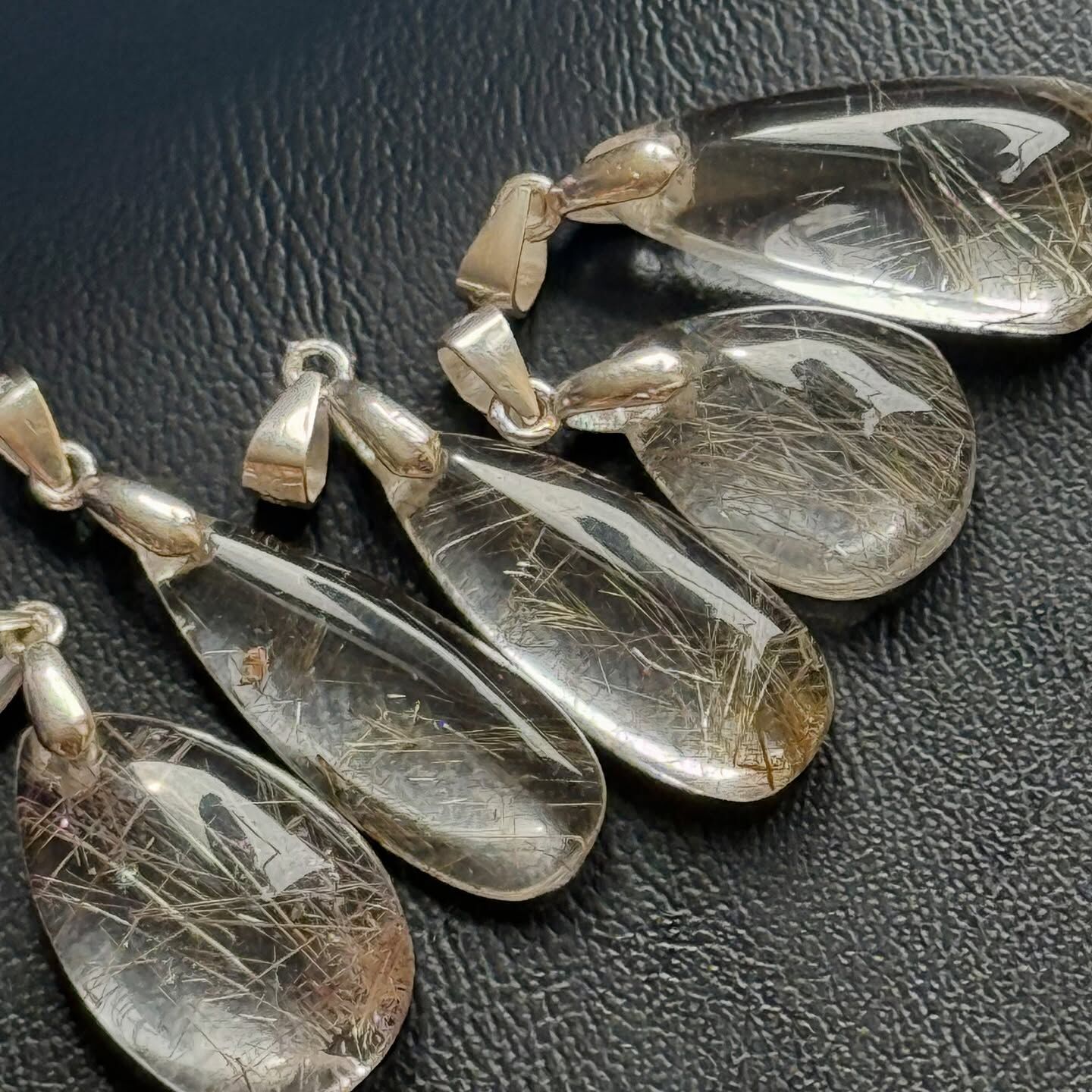 [原石] 銀鈦晶 925銀墜頭 項鍊吊墜