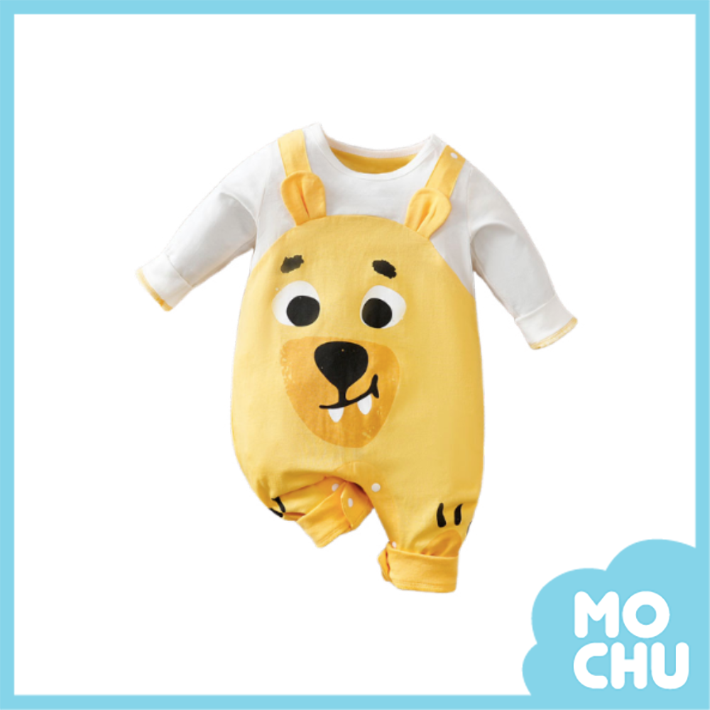 黃色小熊長袖連身衣