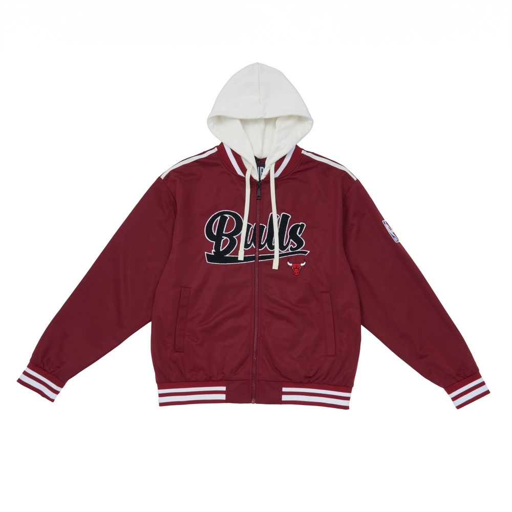 NBA 外套 美式 落肩 紅 連帽外套 公牛隊 3455140240