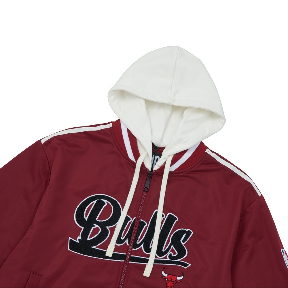 NBA 外套 美式 落肩 紅 連帽外套 公牛隊 3455140240