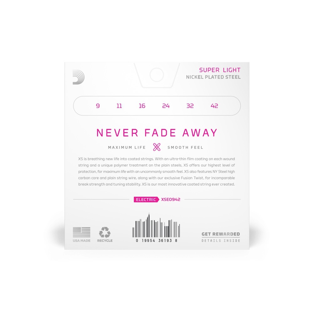 D'Addario D'Addario / XS系列 鍍鎳 電吉他弦 ( XSE0942、XSE1046） 第 4 張圖片｜三峽吉他 / Bass