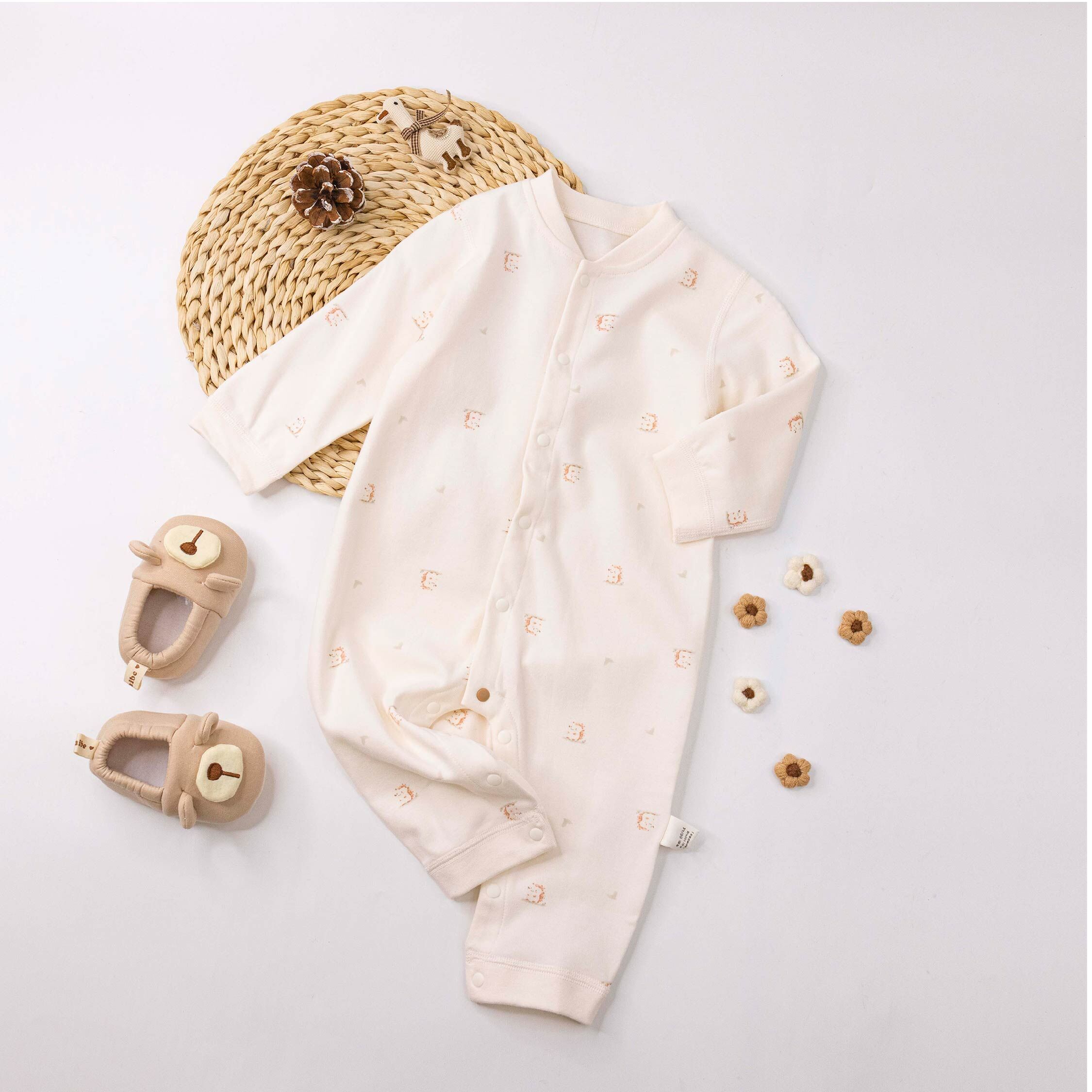 純淨系列【T3095】童趣滿版小刺蝟連身衣