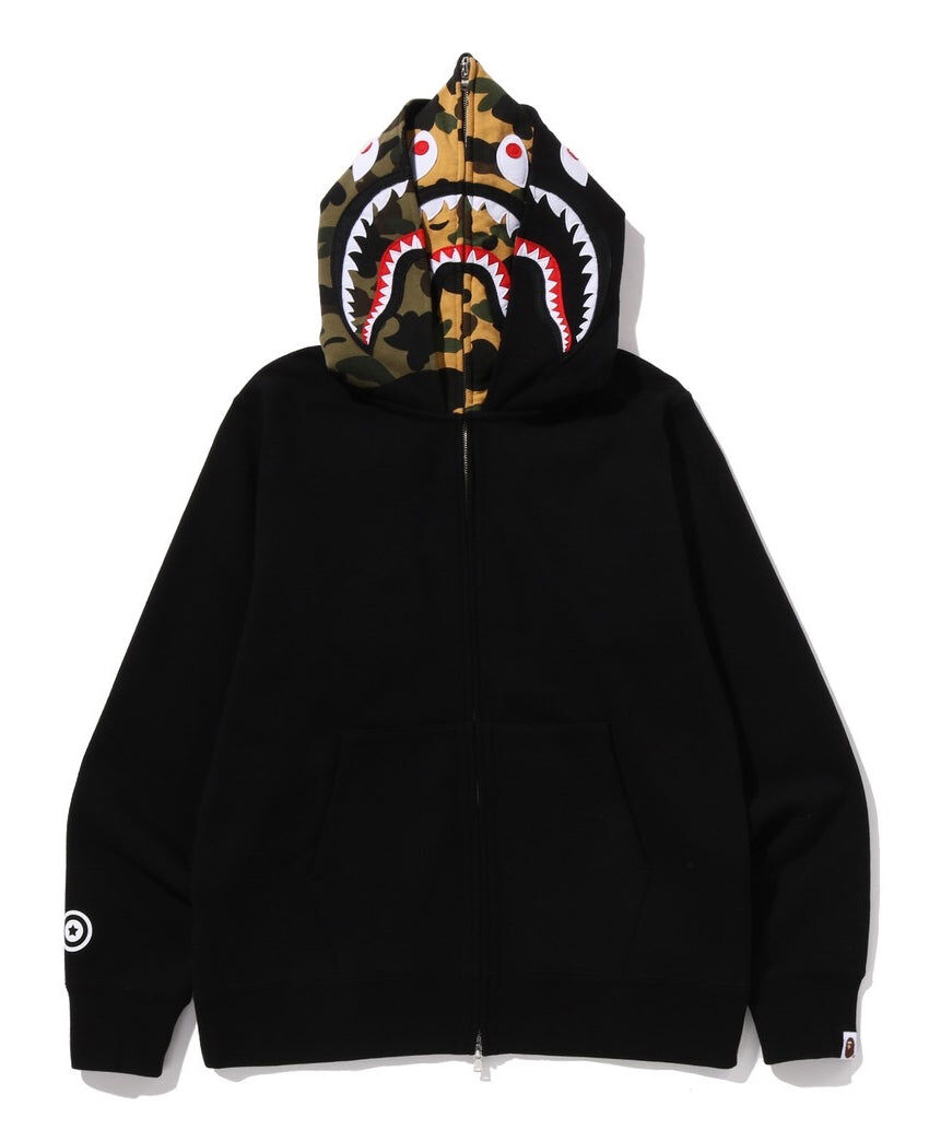 2025AW BAPE A BATHING APE SHARK FULL ZIP DOUBLE HOODIE 連帽 外套 雙頭 鯊魚 現貨 1L70115007