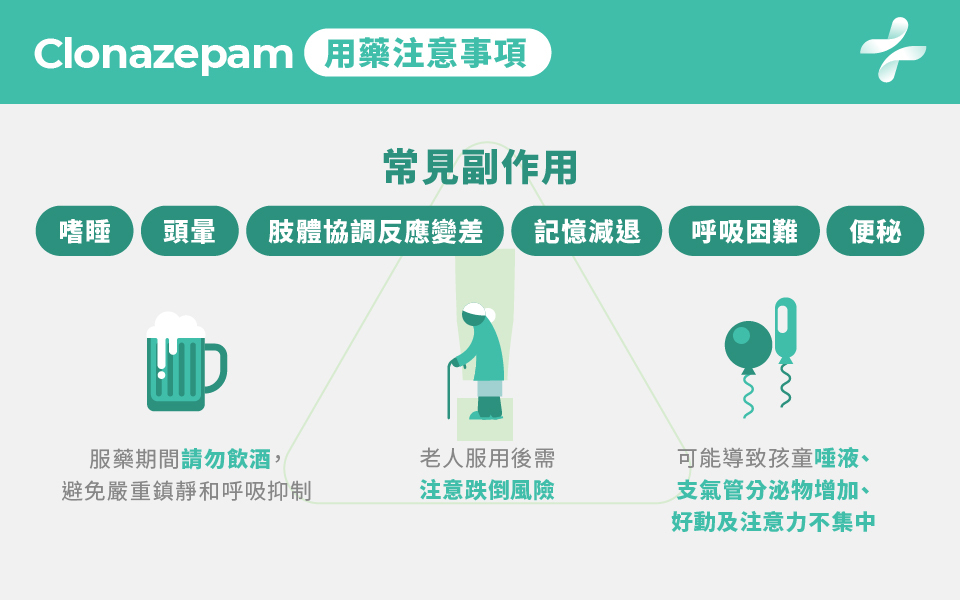 Clonazepam 注意事項