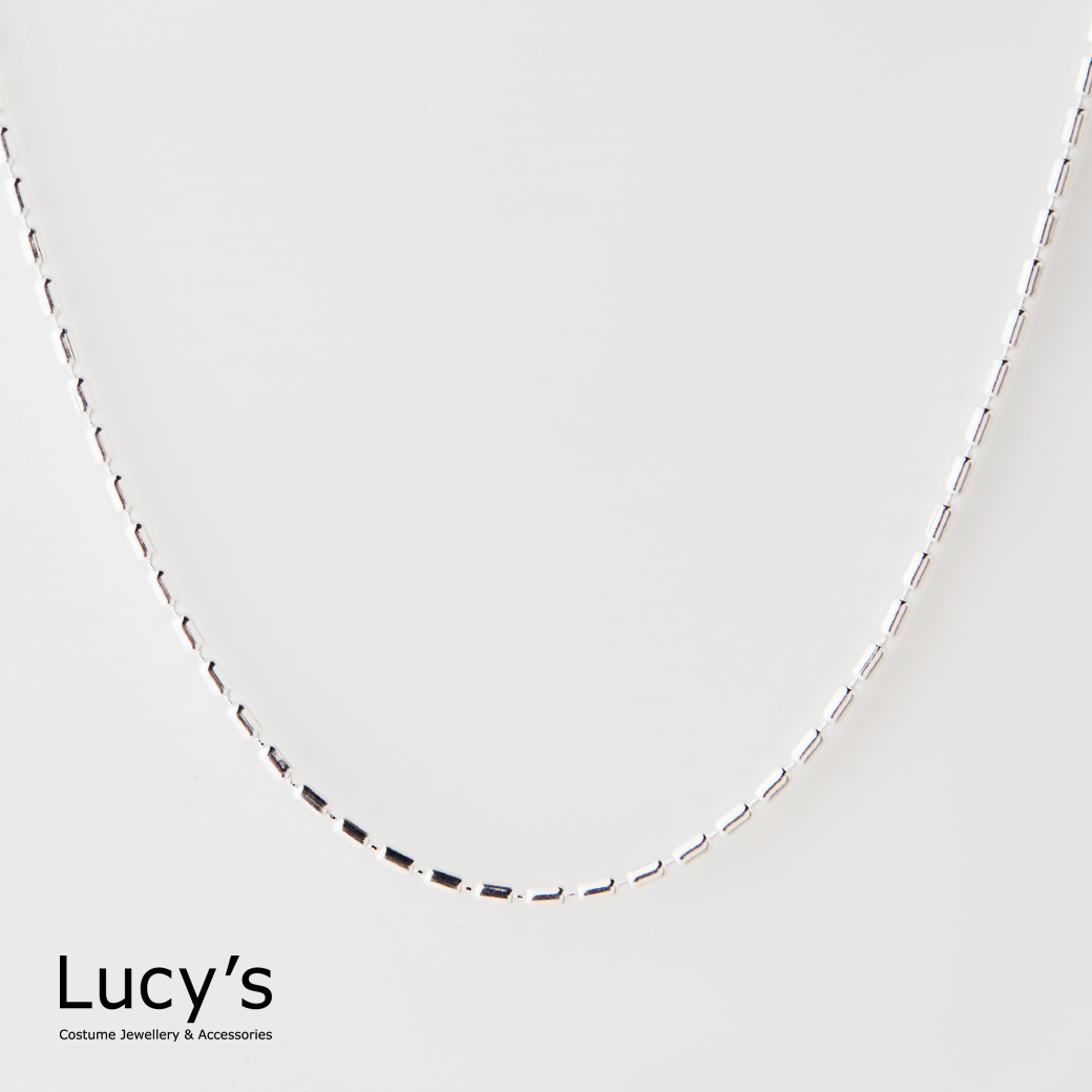 925純銀 長方細鍊 項鍊 (112377)