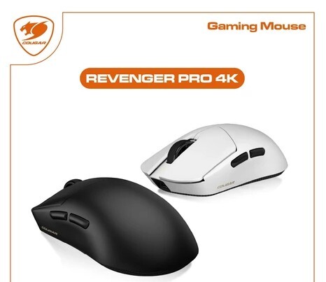 美洲獅 COUGAR REVENGER PRO 4K 無線電競滑鼠 超輕巧55g 美白色電競超值選擇