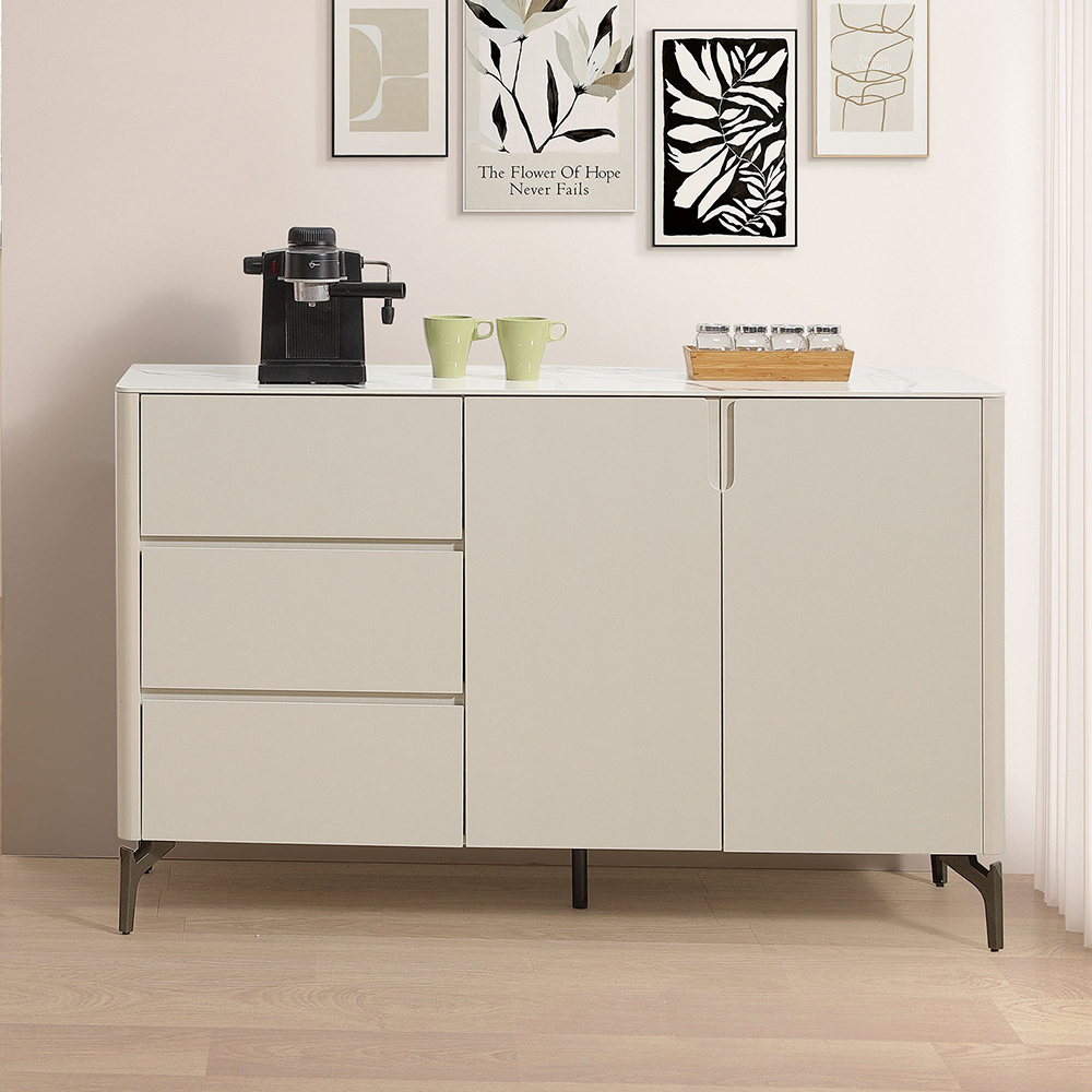 康斯坦4.7尺岩板收納餐櫃/碗盤櫃/置物矮櫃/電器櫃/玄關櫃