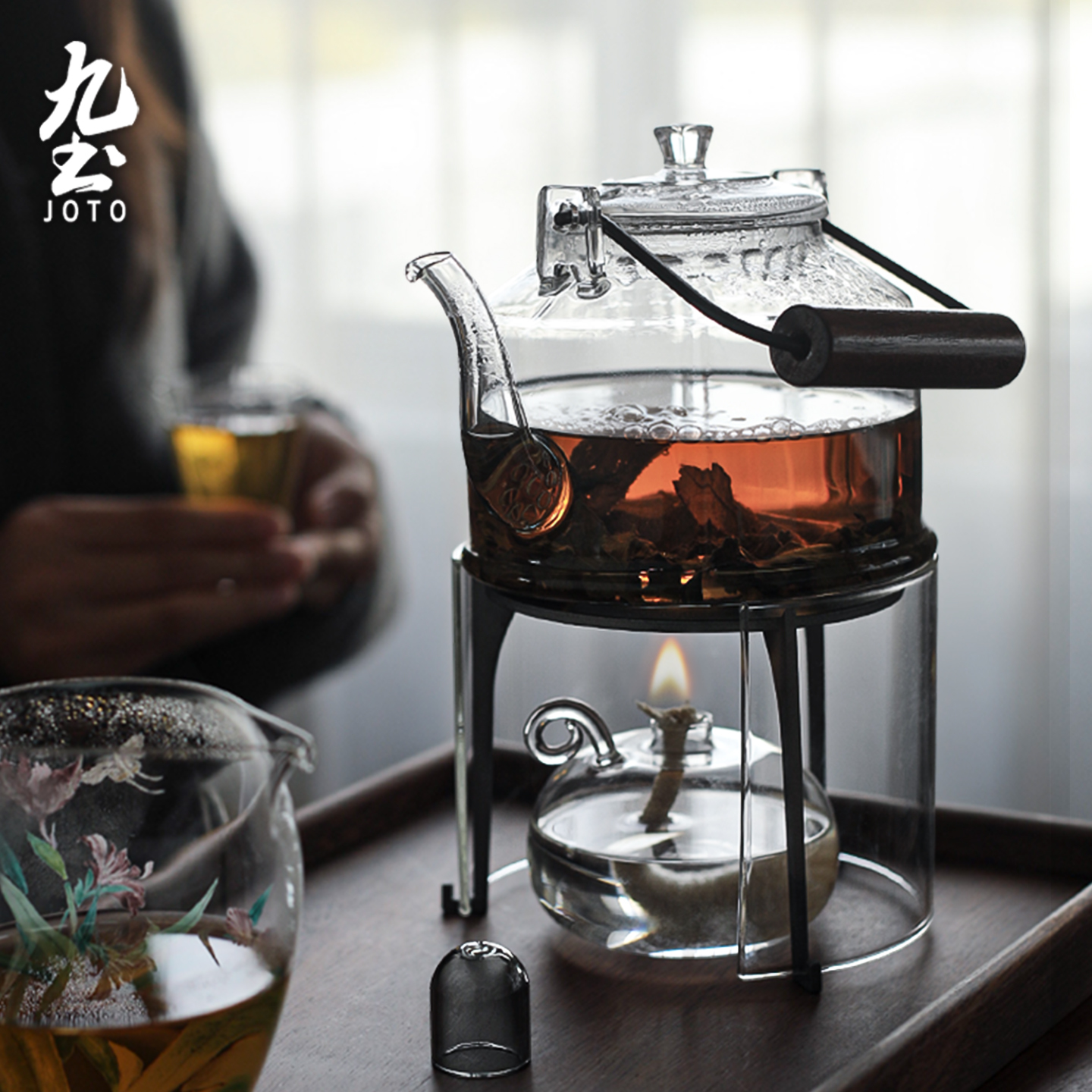 九土手工鐵藝胡桃木茶壺套組_CHR0659