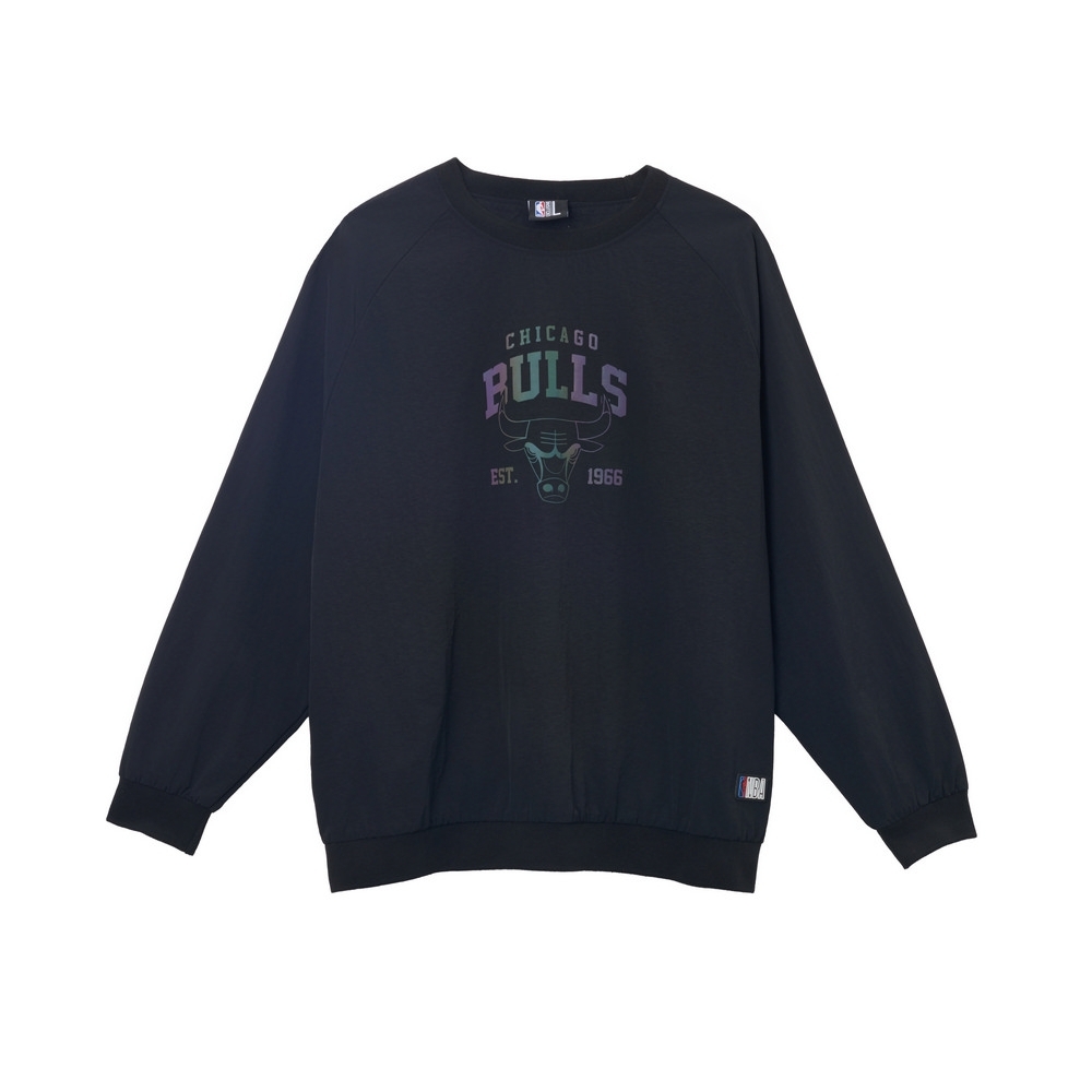 NBA 大學T 寬版 變色龍 黑 長袖上衣 公牛隊 3455149120
